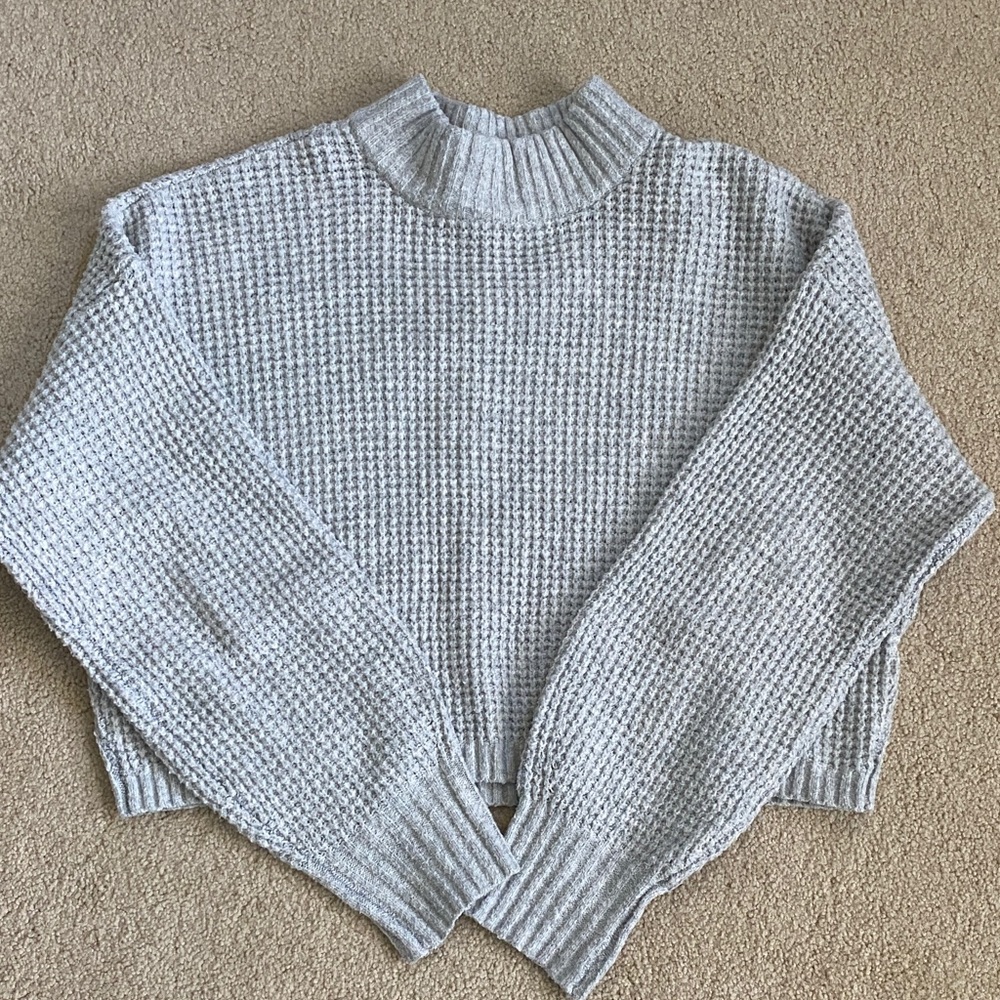 Hollister Light Gray Turtleneck Sweater